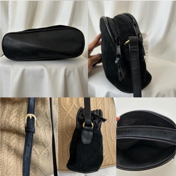Vintage Black Valerie Stevens suede crossbody bag. - Picture 7 of 10
